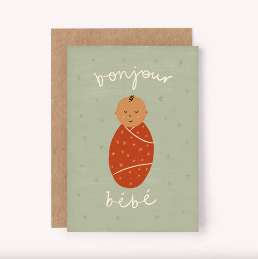 Lauren Sissons Studio Bonjour Bebe Card - Lauren Sissons Studio - Lilla Norden