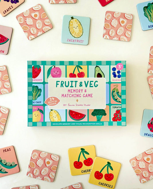 Lauren Sissons Studio Fruit and Veg Memory & Matching Game - Lauren Sissons Studio - Lilla Norden