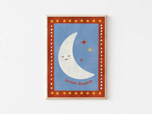 Lauren Sissons Studio Sweet Dreams Moon Print - Lauren Sissons Studio - Lilla Norden