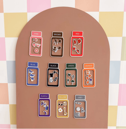 Magnetic Colour Sorting Jars - Smarty Pals - Lilla Norden