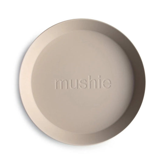 Mushie Round Dinner Plate Set Vanilla - Mushie - Lilla Norden