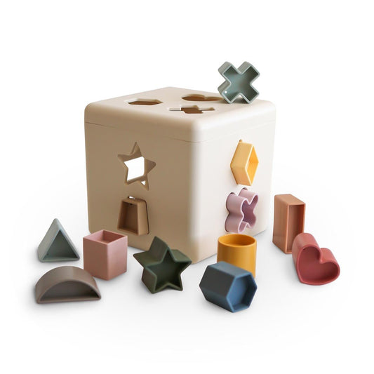 Mushie Shape Sorting Box - Mushie - Lilla Norden