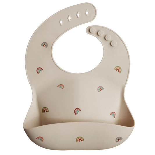 Mushie Silicone Bib Rainbow - Mushie - Lilla Norden