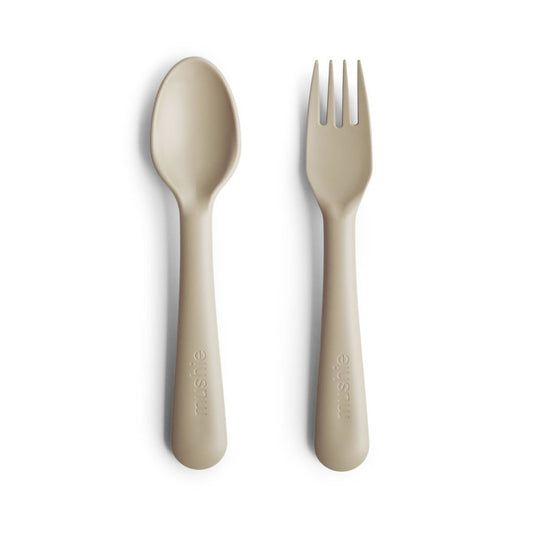 Mushie Spoon & Fork Vanilla - Mushie - Lilla Norden