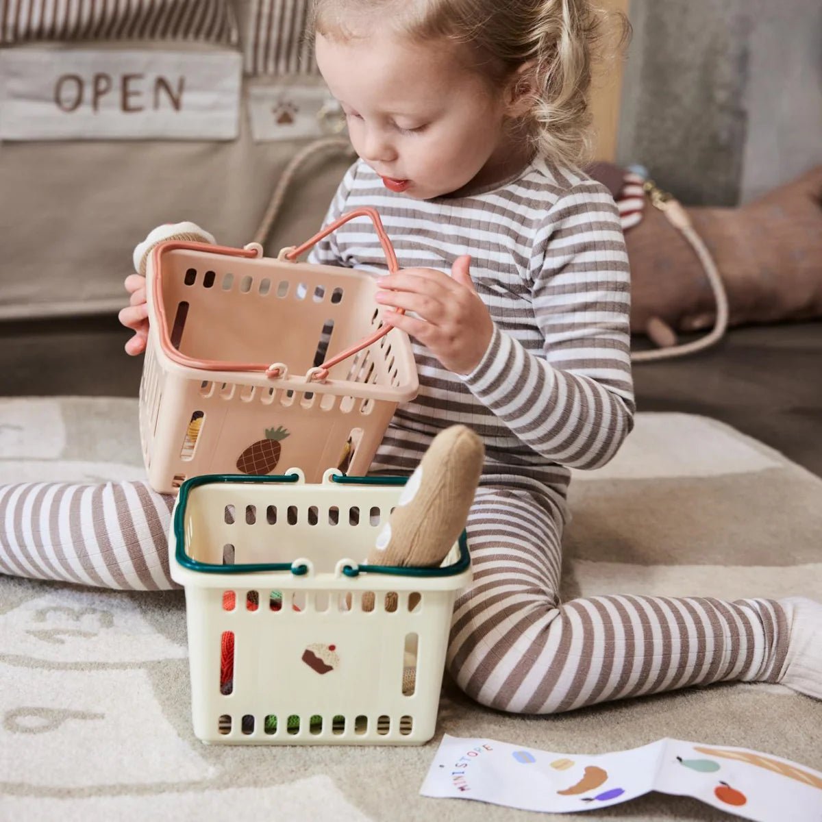 OYOY Yummy Shopping Basket Coral - OYOY - Lilla Norden